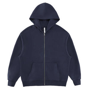 Custom Full <b>Zip</b> Hoodie Premium Cotton Sweatshirt Oversized <b>Hooded</b> Jacket for Casual Streetwear Clothing Brands - Product Image 2