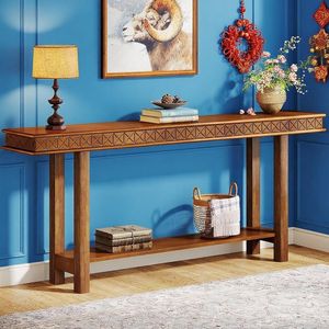 Wooden <b>Console</b> <b>Table</b> for Sofa Entryway or Accent Placement - Product Image 2