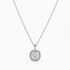 Collar con Colgante de Diamante Corte Brillante, Plata 925, Engaste en Bisel, Estilo Clásico, Unisex, Uso Diario - Product Image 3