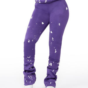 Pantalon évasé décontracté taille mi-haute en dentelle pour femme, idéal pour le bureau, le streetwear, les voyages et le quotidien - Product Image 3