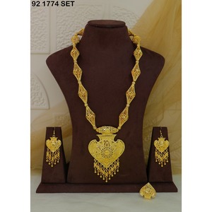 Collares largos estilo Dubái, conjunto de joyería árabe para mujer, conjunto de collares árabes para mujer, conjunto de collares de Oriente Medio - Product Image 5