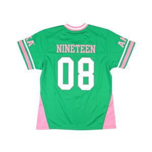 Camiseta Deportiva de Fútbol Verde AKA para Mujer, Manga Corta, con Número 08 Bordado, Uniforme Atlético - Product Image 3