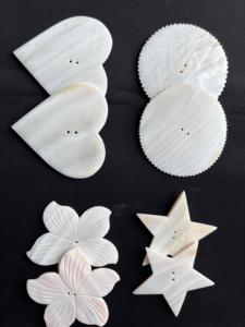 เปลือกหอยมุกธรรมชาติสีขาว รูปทรงกลม หัวใจวงกลม ขัดเงา สำหรับทำเครื่องประดับ DIY งานฝีมือ ขายส่งจำนวนมาก - Product Image 2