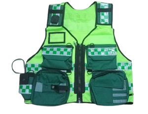 Chaleco de seguridad reflectante de alta visibilidad con logotipo personalizado, para uso médico, con múltiples bolsillos de almacenamiento, fabricante de paquistaní - Product Image 1