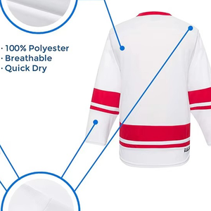 High Quality Polyester Free Design Ice Hockey Jersey Sublimation Printing Embroidered Logo Custom Ice Hockey Jersey - Product Image 2