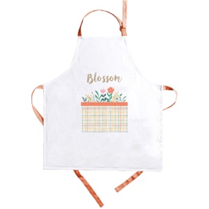 Tablier de cuisine à manches réglables, imprimé floral intégral, en polyester avec poches, tablier pratique pour le nettoyage - Product Image 5