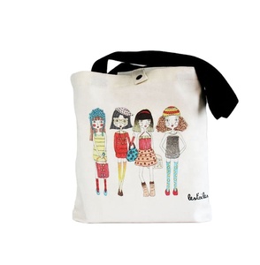 Bolsa de Tela de Lona de Algodón Reutilizable, Ecológica, Resistente, Multifuncional, Ligera, Moderna, Informal, para Uso Diario, Cosméticos y Compras - Product Image 1