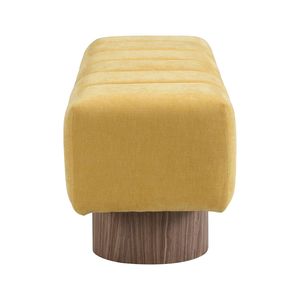 Panca imbottita in ciniglia gialla per sala da pranzo, nessun montaggio richiesto, panca ottomana per ingresso, camera da letto, arredamento per interni - Product Image 6