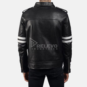 Veste en cuir de chèvre véritable pour homme, finition de luxe, vêtement léger en cuir véritable - Product Image 4