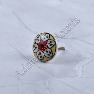 Classic Handpainted <b>Ceramic</b> <b>Knobs</b> for Vintage Furniture and Cabinet Door Handles by Axiom Home Accents - Product Image 4