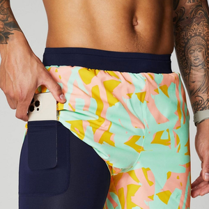 Pantalones Cortos de Algodón para Hombre al por Mayor, Casuales, con Cintura Elástica y Cordón, para el Hogar, de Verano, con Logotipo Personalizado - Product Image 4