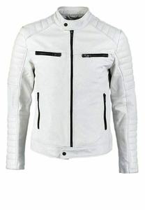 Blouson aviateur en cuir véritable, vêtement d'extérieur de mode urbaine décontractée haut de gamme - Product Image 5
