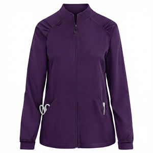 Chaqueta Médica Personalizable para Pedidos al por Mayor, Manga Larga, Cierre Frontal Completo, Uniforme de Enfermera con Presilla para Identificación, Chaqueta Médica Elegante para Mujer - Product Image 5