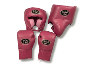 <b>Boxing</b> Safety Equipment <b>Set</b> Featuring Protective Headgear and Lace Up Gloves for Gym Training and Practice - Product Image 4