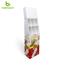 Personnalisé KitKat Fsdu Cookie Bonbons Snack Alimentaire Biscuit Chocolat Étagères En Papier Carton Pos Palette Snack Étage Présentoir Supports