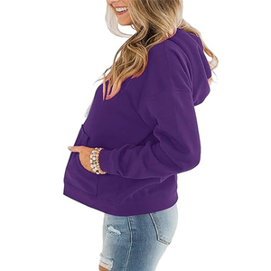 Sweat-shirt à capuche décontracté en coton pur, taille ample, adapté aux hommes et aux femmes, design unisexe - Product Image 3