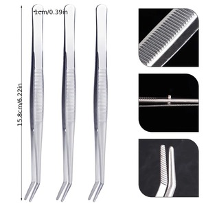 Juego de 3 Pinzas de Acero Inoxidable de Precisión Personalizadas, Pinzas para Cejas de Punta Recta, Herramienta Reutilizable para el Vello Facial - Product Image 6