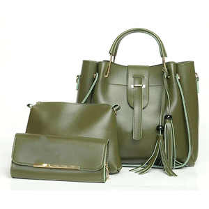 Genuine Leather Embossed 3 in 1 Tote Bag <b>Set</b> <b>Waterproof</b> Zipper Shoulder Crossbody Handbag Women Large Capacity - Product Image 3