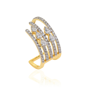 Bague de mariage luxueuse et magnifique en or jaune véritable 14 carats avec diamant véritable, bijoux de fiançailles pour femme, prix de gros - Product Image 3