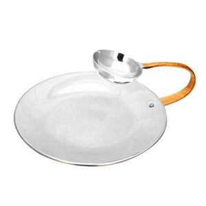 Vente en gros : Plat de service rond en acier inoxydable durable, finition cuivre poli, pour sauces, frites, événements, traiteur, restauration fine et usage domestique - Product Image 2