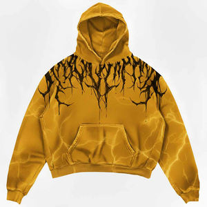 Sweat-shirts à capuche délavés personnalisés avec votre propre design, faible MOQ, livraison rapide, 100 % coton French Terry, design personnalisé, sweats décontractés pour hommes - Product Image 2