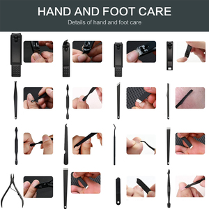 Professional OEM Leather Manicure Set Pedicure Care Tools New Rainbow Nail <b>File</b> Clippers Beauty Grooming Kit in <b>Box</b> Packaging - Product Image 4