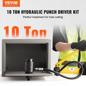Kit di Utensili Idraulici KO da 10 Tonnellate, Set di Tagliatubi da 1/2''-2'', Punzone per Fori su Lamiere Metalliche, 6 Pezzi, per Taglio Tubi - Product Image 2