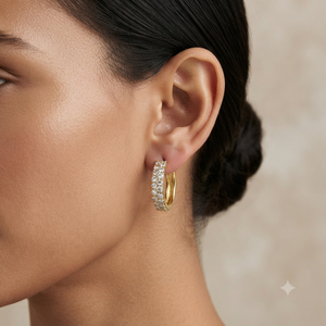 Elegant Design Luxury Fine Jewelry VVS D Color 2 TCW and 6 Grams 14K Gold Round <b>Hoop</b> Moissanite Diamond <b>Earrings</b> for Women - Product Image 2