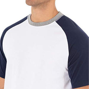 T-shirts en gros S Oem Logo uni coton taille américaine O cou hommes de haute qualité 100 impression personnalisée bleu soie - Product Image 6