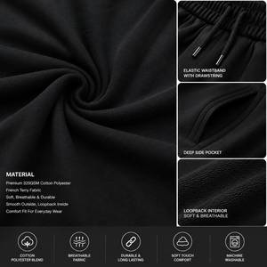 <b>Men's</b> <b>Baggy</b> <b>Trousers</b> Mid Waist Drawstring Casual Breathable Lightweight Winter Wear Quick Dry Polyester/Cotton Wide Leg - Product Image 6