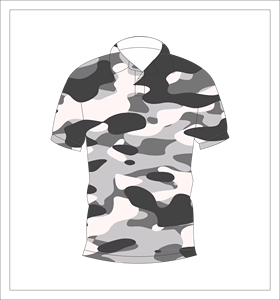 Camiseta Polo de Camuflaje Gris Sublimada, Manga Corta, Personalizada, Deportiva, Informal, Transpirable, Unisex, Ropa de Verano, OEM, ODM - Product Image 1