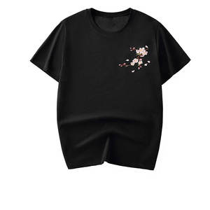 Camiseta de Cuello Redondo para Hombre, 100% Algodón, Corte Holgado, Transpirable, Venta Directa de Fábrica, Personalizada con Impresión Láser, Precio Bajo, Tejida - Product Image 1