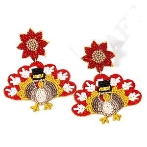 Pendientes de cuentas de araña espeluznante hechos a mano para Halloween, accesorios de disfraz de estilo gótico para niñas - Product Image 5