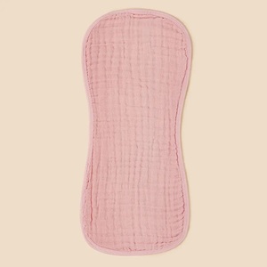 Baby tops <b>Absorbent</b> Organic Pink Cotton Burp <b>Cloth</b> Face Towels Custom Newborn Baby Washcloth Printed Plain Pattern Sale Package - Product Image 3
