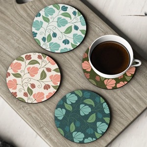 Posavasos de madera esmaltada de colores con gráficos impresos detallados para encimeras de cocina, mesas de comedor y estaciones de café - Product Image 2