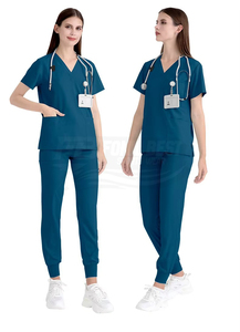 Tenues Médicales Personnalisables : Ensembles de Blouses et Pantalons de Jogging Unisexe pour Hôpital – Tissu Jersey Spandex/Polyester Tendance et de Haute Qualité - Product Image 6