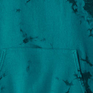เสื้อฮู้ดดี้ผู้ชายสีเขียวอมฟ้าและสีดำลายมัดย้อม แขนยาว มีเชือกผูก กระเป๋าจิงโจ้ สไตล์ลำลอง สตรีทแวร์ รับสกรีนโลโก้ - Product Image 6