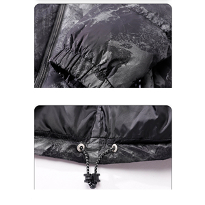 ARTIZ INTERNATIONAL <b>Men</b> Hooded Puffer Jacket Winter Eco-Friendly Windproof Lightweight Thermal Durable Shell Outdoor Front - Product Image 5