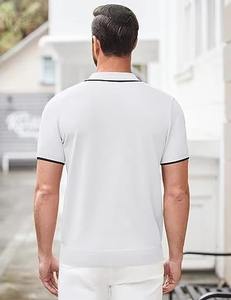 Camiseta Polo de Manga Corta para Hombre, Pedido al por Mayor, Camiseta Polo Rica en Algodón, Servicio Personalizado OEM, Camiseta Polo de Lujo de Alta Calidad - Product Image 2