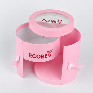 Wholesale Eco-Friendly <b>Biodegradable</b> Custom Paper Tubes Cardboard <b>Packaging</b> Boxes Unique Cylinder Design Ribbon Closure Box - Product Image 5