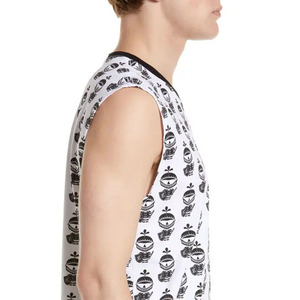 Nouveauté : T-shirt sans manches de bonne qualité, col rond, tailles personnalisées, en vente - Product Image 3