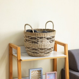 Panier en jonc de mer tressé à la main avec détails uniques, panier de rangement artisanal, vente en gros, écologique, fabriqué au Vietnam - Product Image 5
