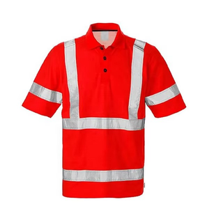 Nouveau polo de sécurité réfléchissant haute visibilité avec flash LED et logo personnalisé pour vêtements de travail pour hommes - Product Image 1