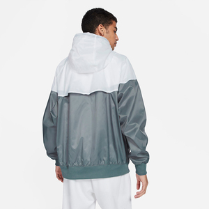 Men'<b>s</b> Color Blocking Hooded Windproof Racer <b>Jacket</b> With Zipper Closure Sporty Style Autumn Wear - Product Image 5