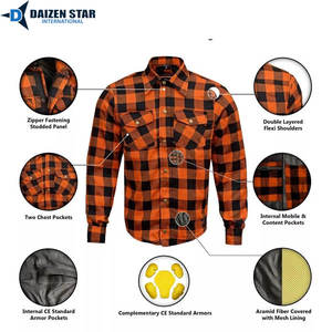 Camisa de Franela Premium para Motociclistas, % Algodón, Transpirable, Resistente al Viento, Colores y Logotipos Personalizables, Equipo de Protección para Todas las Estaciones - Product Image 4