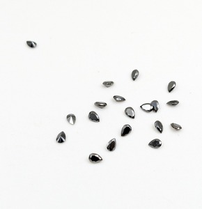 Diamante Negro Natural Corte Pera, Piedra Preciosa Suelta de 5x8mm 3x5mm, Diamante AAA para Joyería Fina - Product Image 4