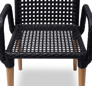 Hot design wicker arm <b>chair</b> - vivi stacking arm <b>chair</b> - Product Image 5
