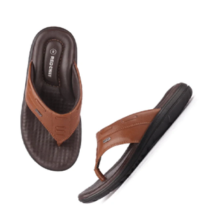 Leather <b>Slides</b> <b>for</b> Men Stylish Slip On Footwear Comfortable Open Back Sandals <b>for</b> Home Travel Leisure - Product Image 3