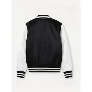 Veste de sport en satin personnalisée pour hommes, vente en gros, veste universitaire, vêtements d'équipe universitaire, logo personnalisé, broderie, marque privée - Product Image 5