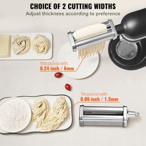 Accessorio per Pasta per Impastatrice KitchenAid, Set di Rulli e Tagliapasta in Acciaio Inox con Rullo per Fogli di Pasta e Parti per Mixer Alimentare - Product Image 4
